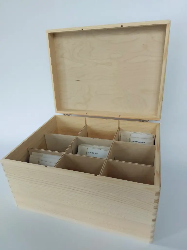 Boîte à graines en bois